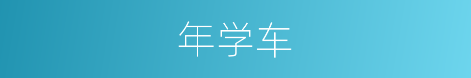 年学车的同义词