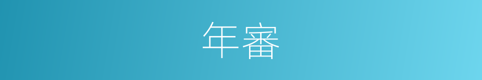 年審的意思