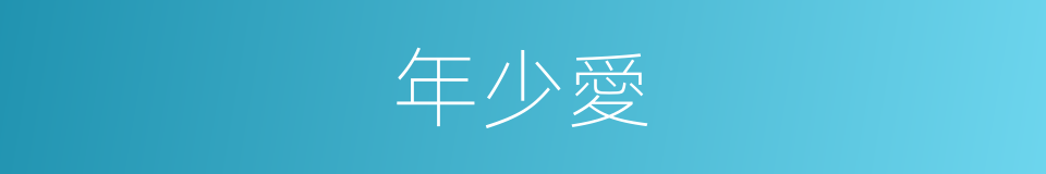 年少愛的同義詞