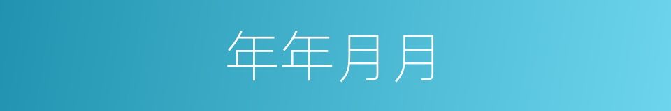 年年月月的同义词