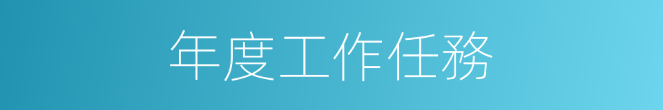 年度工作任務的同義詞
