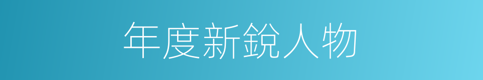 年度新銳人物的同義詞