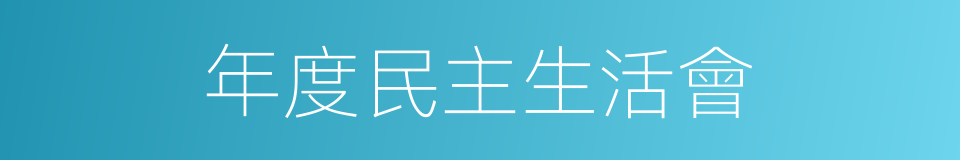 年度民主生活會的同義詞