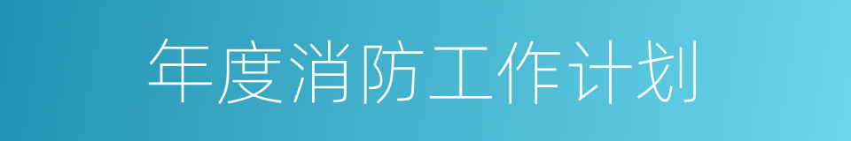 年度消防工作计划的同义词