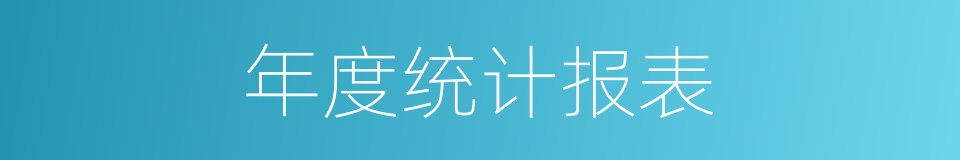 年度统计报表的同义词