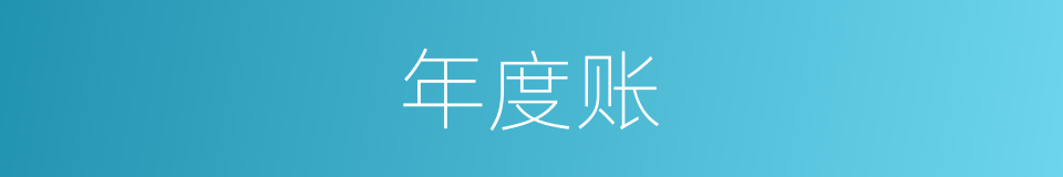 年度账的同义词