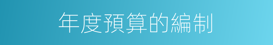 年度預算的編制的同義詞