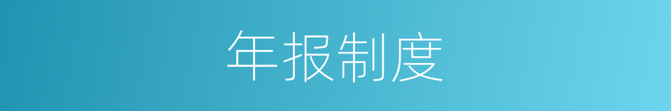 年报制度的同义词