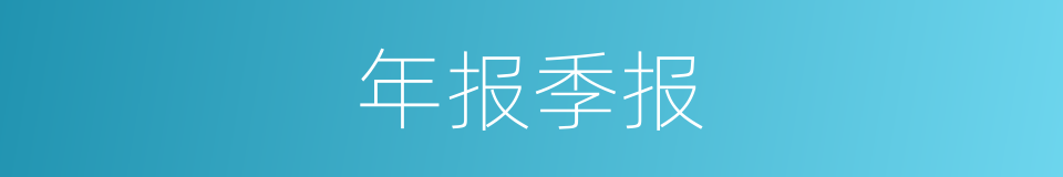 年报季报的同义词