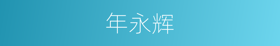 年永辉的同义词