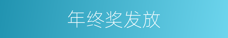 年终奖发放的同义词