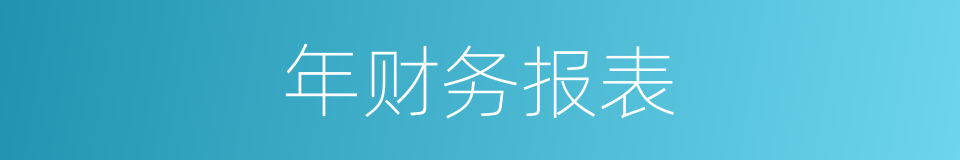 年财务报表的同义词