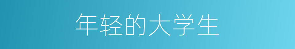 年轻的大学生的同义词
