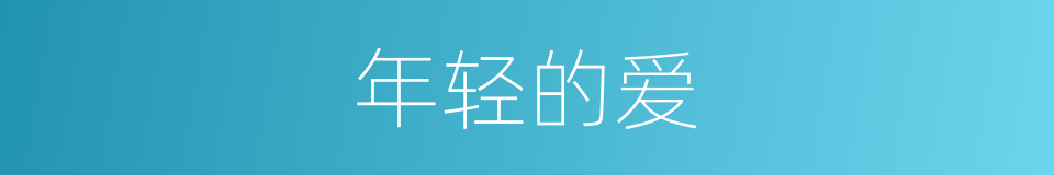 年轻的爱的同义词