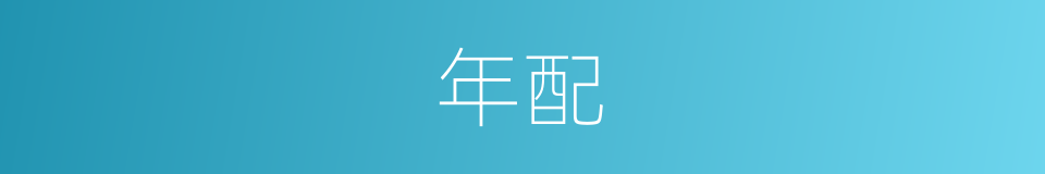 年配的同义词