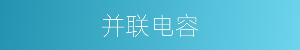 并联电容的同义词