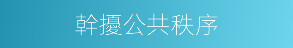 幹擾公共秩序的同義詞