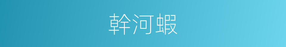 幹河蝦的同義詞