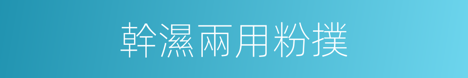 幹濕兩用粉撲的同義詞