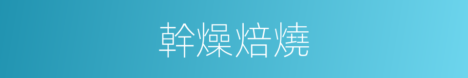 幹燥焙燒的同義詞