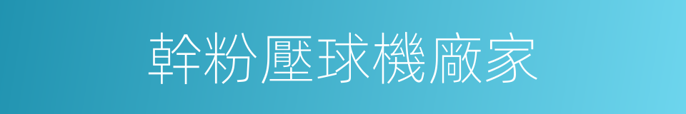 幹粉壓球機廠家的同義詞