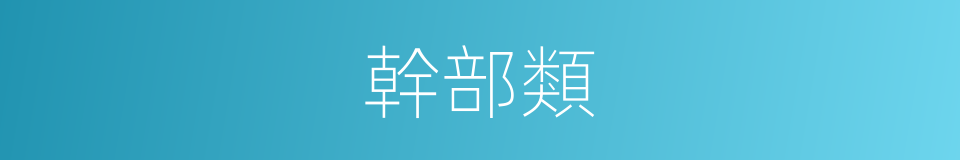 幹部類的同義詞