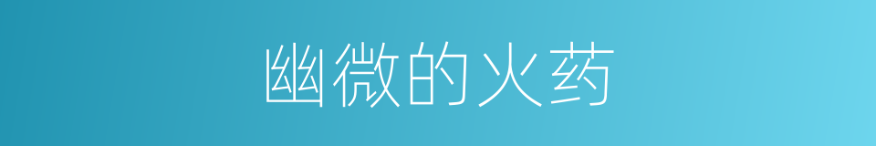幽微的火药的同义词