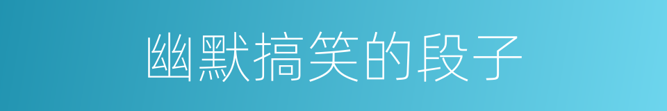 幽默搞笑的段子的同义词