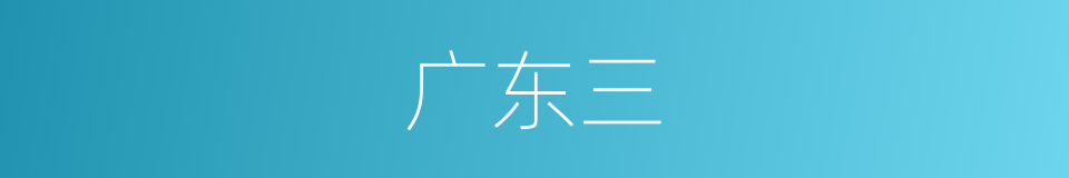 广东三的同义词