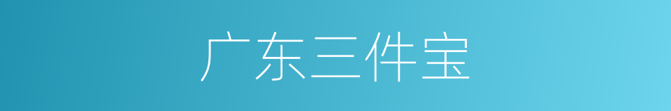 广东三件宝的同义词