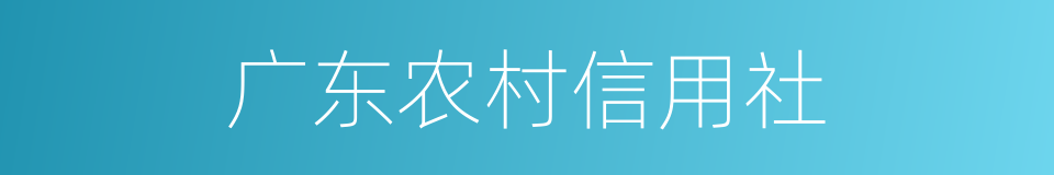 广东农村信用社的同义词