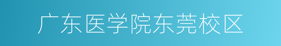 广东医学院东莞校区的同义词