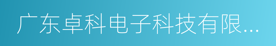 广东卓科电子科技有限公司的同义词