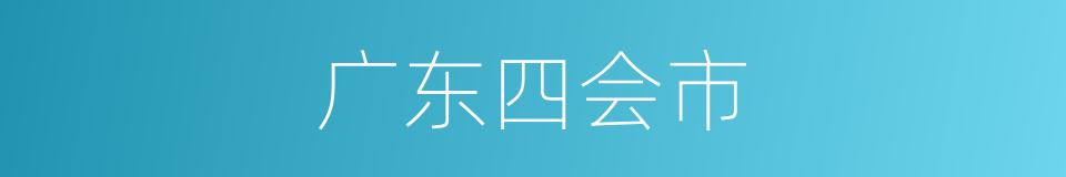 广东四会市的同义词