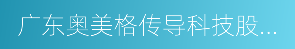 广东奥美格传导科技股份有限公司的同义词