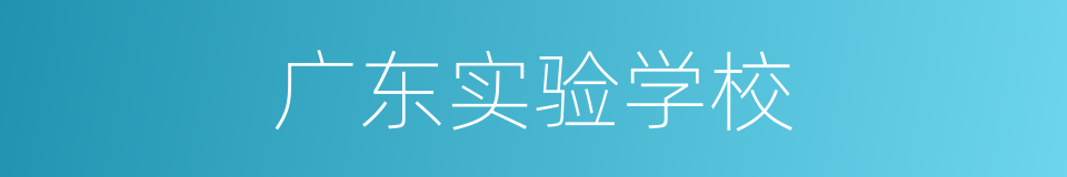 广东实验学校的同义词