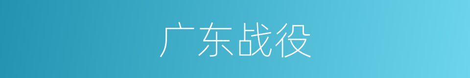 广东战役的同义词