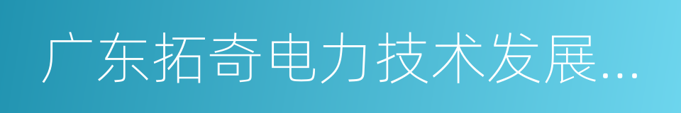 广东拓奇电力技术发展有限公司的同义词