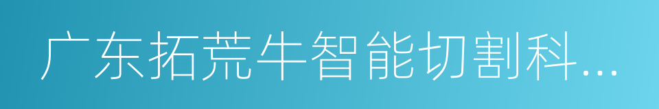 广东拓荒牛智能切割科技股份有限公司的同义词
