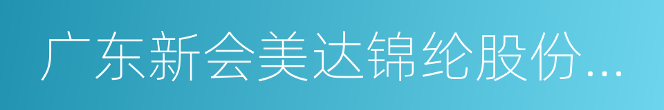 广东新会美达锦纶股份有限公司的同义词