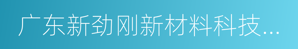 广东新劲刚新材料科技股份有限公司的同义词