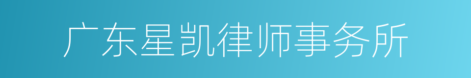 广东星凯律师事务所的同义词