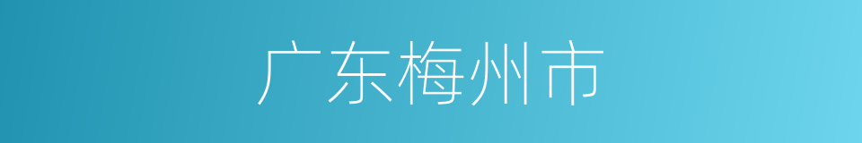 广东梅州市的同义词