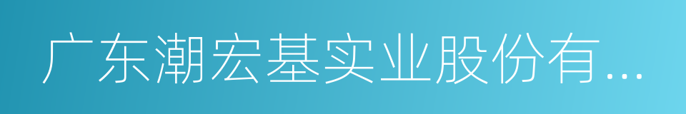 广东潮宏基实业股份有限公司的同义词