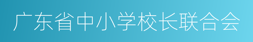 广东省中小学校长联合会的同义词