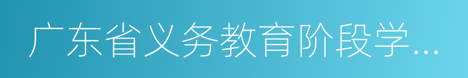 广东省义务教育阶段学生学籍管理暂行办法的同义词