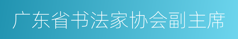 广东省书法家协会副主席的同义词