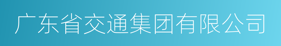 广东省交通集团有限公司的同义词
