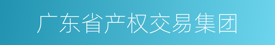 广东省产权交易集团的同义词