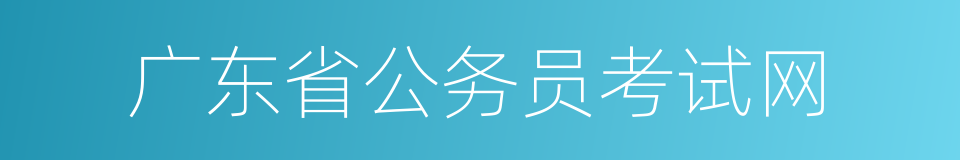 广东省公务员考试网的同义词